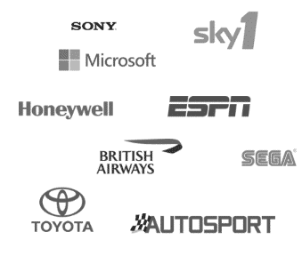 An image showing different brands that Neil has provided corporate narration voiceovers to