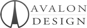 The Avalon Logo has the word Avalon above the word design. It is used to represent the industry leading audio equipment that is used when hiring a voiceover artist like Neil Williams, Male Voice Artist